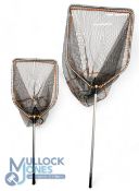 2x Large folding Savage Gear Fishing landing nets - rubberised nets, looks unused