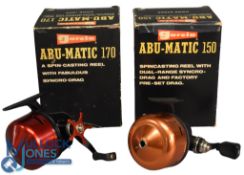 ABU Garcia Abumatic closed face reels (2) features a 170 model and a 150 model - both c/w maker's