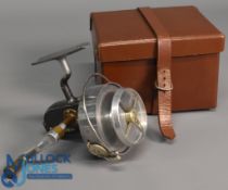 Hardy Altex No 3 Mk V spinning reel RHW screw fold handle, on/off check button, strong bail arm, c/w