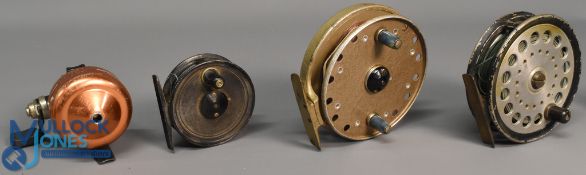 4x Various reels to incl' Farlow & Co Ltd The BWP fly reel New Zealand patent 4 ¼
