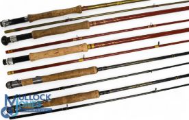 A collection of fly rods, as follows: Edgar Sealey 
