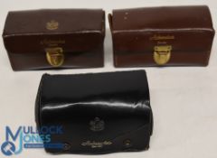 3x Abu Ambassadeur vintage multiplier reels: a 6000 with white handle, star drag, level wind,