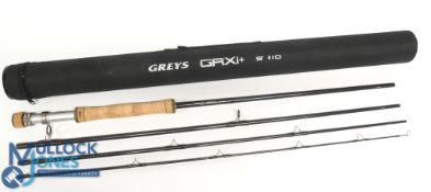 Greys GRXi 9' 4 piece graphite fly rod, #10, cork handle with fighting butt, up screw reel