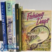 Six Fishing Books - all Hardback - Fishing Days 1966 Geoffrey Bucknall, The Pike Angler's Library