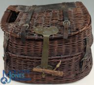 Hardy Brother 'Carry-all' Creel No 1 c.1890s willow basket with brass hasp stamped 'Hardy Bros