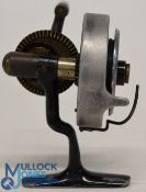 Rare Spinet salmon size early threadline casting reel, by Arthur Allan of Glasgow, alloy flier and