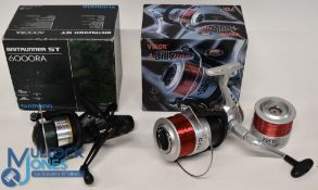 Shimano Baitrunner ST 6000 PA fixed spool with spare spool, good bail, twin handles, rear spindle
