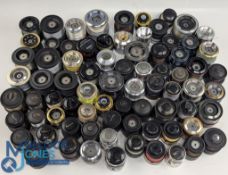 Large collection of Fishing Reel Spare Spools, with noted names of Daiwa, Okuma, Browning, Abu and