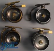 Collection of 4x Vintage Malloch of Perth side casting reels a 3 ½