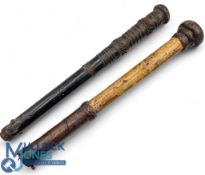 2x Handmade/ Repurposed, Fishing Priests, both have good age