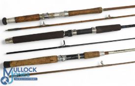 A collection of spinning rods, all with no bag: Shakespeare Super Dynamic 1.8m 2pc. Ryobi Quasai