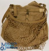 An early Hardy canvas fishing and game bag, 13