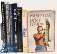 Six Fishing Books - all Hardback - Hampton on Pike Fishing 1947, Fishing for Big Pike 1971 Ray