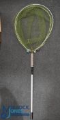 3x Large Fishing Landing Nets, all aluminium framed - a folding extendable 2m net, 2 telescopic