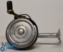 Carswell modified Illingsworth threadline casting reel, Patent No. 18723-22701, reel No. MC10,