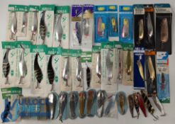 Large Fishing Tackle Collection of Lures, Toby Lures by Abu Landa Solvkroken Winfield, Shakespeare