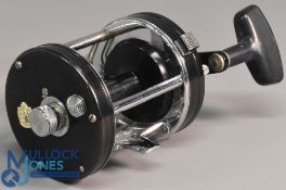 ABU Ambassadeur 9000 multiplier reel in black finish foot stamped 8128990, large counter balance