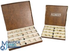 Allcock's Salesman Fly Display case with maker's details imprinted internally to lid, with various