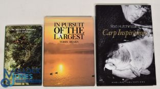 Three Hardback Fishing Books - Carp Inspirations 2011 Rod Hutchinson, In Pursuit of the Largest