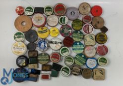 Period Fishing Tins, Spools, Shot, from makers of Hardy, Allcocks, Alex Martin - a good selection