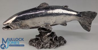 Large Silver Filled Model of a Trout, made in Sheffield 2008 CS with full hallmarks - #15cm x 30cm