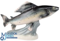 A Royal Dux Grayling Fish, blue factory mark and impressed 822/47, length approximately 35cm - in