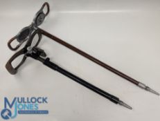 Two Mills Munitions Shooting Sticks, a patent 20857/13 marked Elite with loose seat disks, plus an
