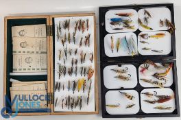 Collection of Approx. 90 traditional Salmon Flies -various patterns, incl many with Jungle Cock,