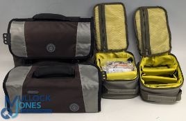 2x Whychwood Competition Fly Reel Storage Cases, with adjustable sectioned liners, a selection of