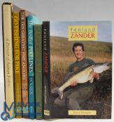 Six Fishing Books - all Hardback - Fenland Zander 1996 Steve Younger signed, Indian Summer 'BB' 1984