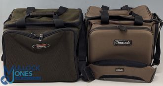 Two Fishing Tackle Bags, a TT Gears insulated multi pocket bag with shoulder strap (one zip clasp is