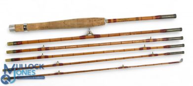 An interesting split cane Smuggler style fly rod, made by Mr D M Johnson Ballyduff, Ireland, for the