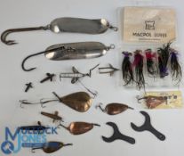 Selection of Mainly Hardy Mixed lures, spoons and baits featuring 6x unnamed Halcyon spinners with