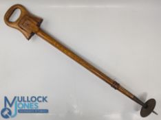 Antique Barnbit Shooting Stick - good quality, mixed wood and steel shooting stick spike with