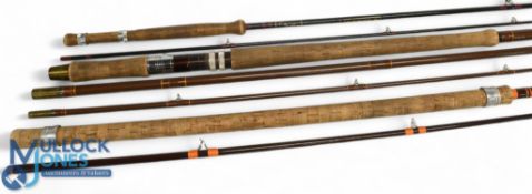 Bruce and Walker reservoir fly 10ft 2pc carbon rod with cork handle and burgundy whip guide, plus