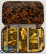 Hardy Bros Neroda fly box No 4, mayfly or large dry fly, oxblood colour 6 1/4