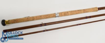 Farlow-Sharpe Farlight 13' 3 piece classic hollow glass salmon fly rod, #9, cork handle with fixed/