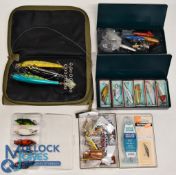 A collection of artificial lures, as follows: Snowbee double zipped 10