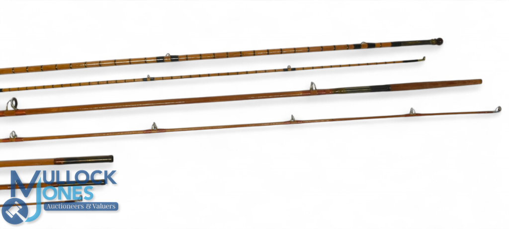 Milward Fly Rover 9ft 5in 2pc staggered ferrule trout fly rod, revarnished with speckled whips, - Image 2 of 3