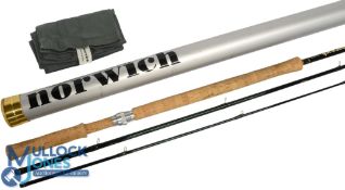 David Norwich EV2 carbon salmon fly rod No 4816 12ft 3pc line 8/9#, 23