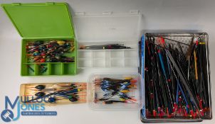 Qty of Fishing Floats, assorted sizes and makes with noted makers of Preston Innovations, Drennan