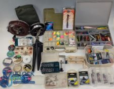 Fishing Tackle Collection, to include Alvey snapper reels, line winder, line, lead shot, tackle