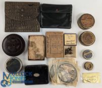 Hardy Vintage Fly Accessories features 9 compartment black japanned fly box with flies, 4x