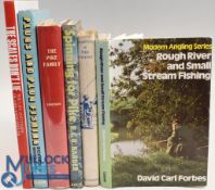 Six Fishing Books - all Hardback - Rough River and Small Stream Fishing 1977 David Carl Forbes,