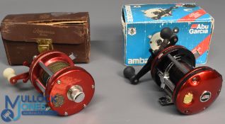 ABU Ambassadeur 6000 multiplier reel foot stamped 040500, white handle, star drag, fine, in maker'