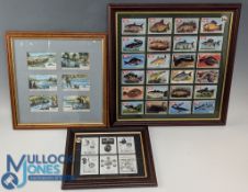 Three Framed Fishing Prints Cards: a set of Angling Times cards, 6 Puro Estratto Di Carne Liebig