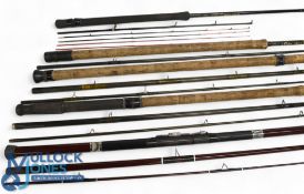 A collection of coarse rods as follows: Silstar MX 3535-215 carbon composite match picker rod, 2.15m