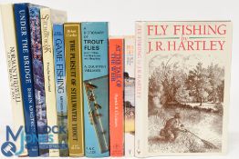 Ten Fishing Books, all hardback, Fly Fishing 1991 J.R Hartley, Fish Tales 1989 Billee Chapman