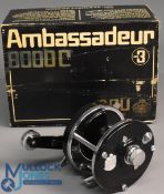 Abu Ambassadeur 8000C multiplier reel foot stamped 810500 star drag, optional check, as new,