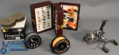 Sangan SE200 large arbour fly reel composite material #4/6 with line a Richel 6/8 large arbour fly